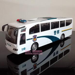 电动旅行警车110警察大巴士公交车仿真汽车灯光音乐特大号玩具车