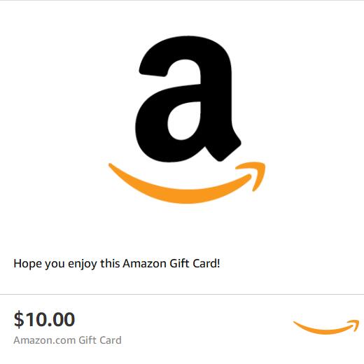 美国亚马逊电子礼品卡 amazon gift card 自己买的10美元礼品卡