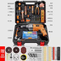 家用电钻组合套装家装多功能电工木工维修工具电动手工五金工具箱