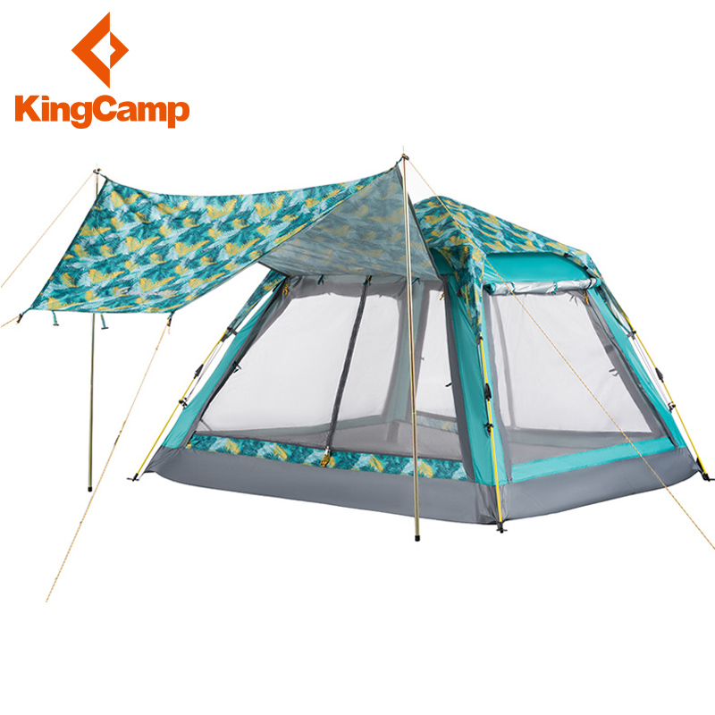 KingCamp全自动帐篷户外露营帐篷自动速开防雨帐篷户外3人-4人
