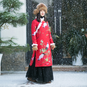 旗袍棉袄女图片