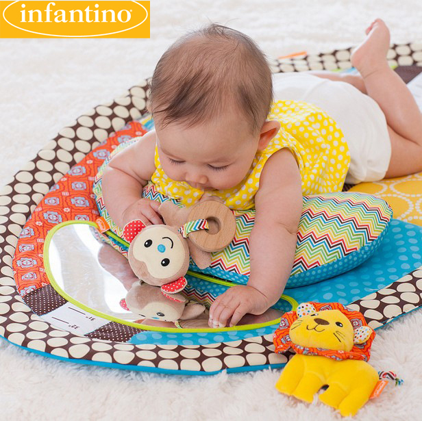 家用环保加厚宝宝爬行垫防潮地垫婴儿练习抬头趴趴枕新生儿游戏毯