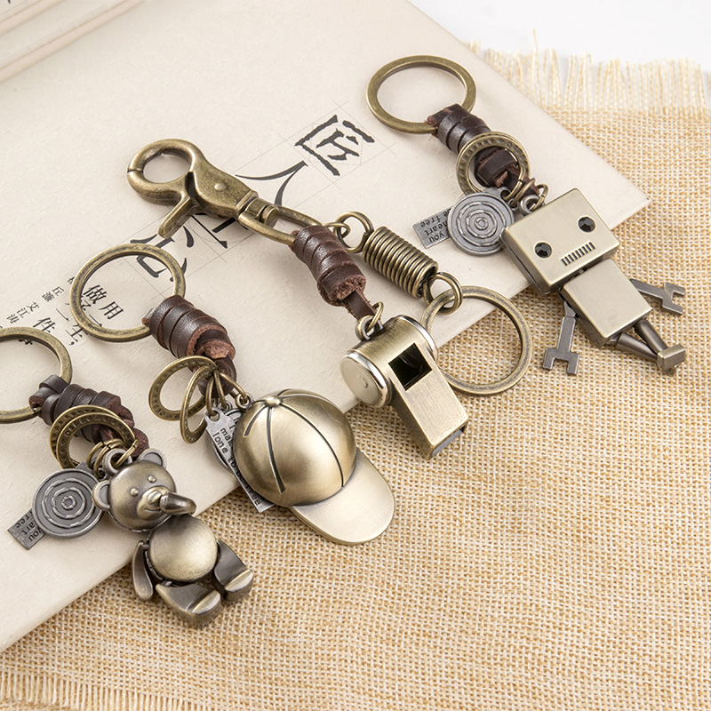 钥匙链挂件创意汽车圈环女士韩国可爱定制书包包包挂饰情侣钥匙扣