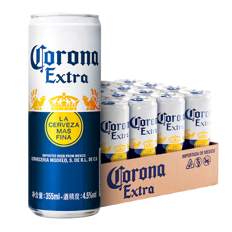 Corona/科罗娜啤酒墨西哥进口355ml*24听整箱礼盒装