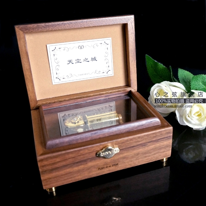 定制30音雷曼士木质50音乐盒八音盒创意生日礼物精品送男女友女生