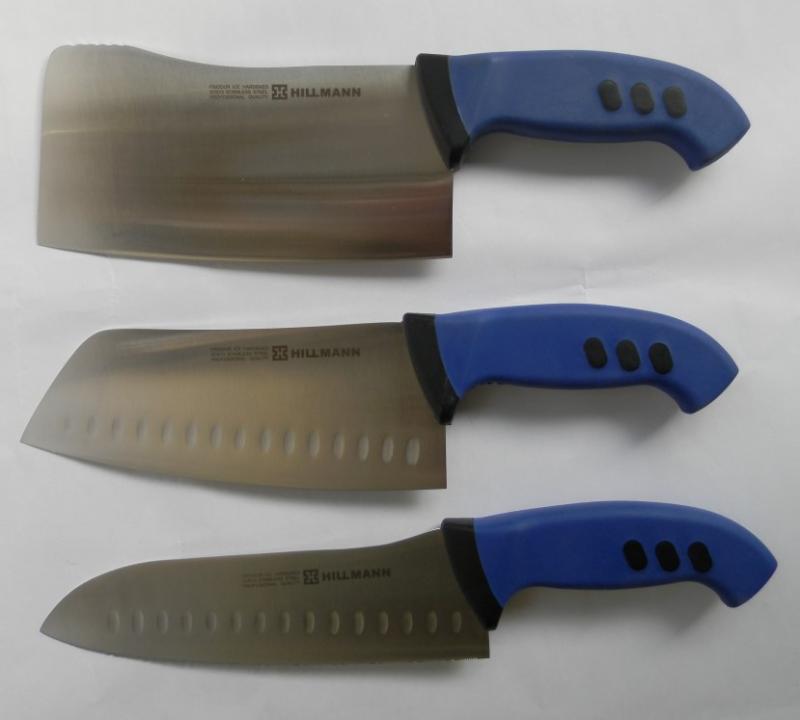 德国希尔曼HILLMANN刀具正品一代3CR德国切菜切肉剁骨刀3件套刀具