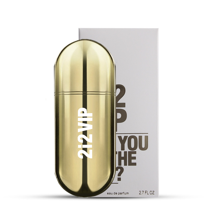 跨境品牌金色派对212VIP80mlSEXYROSE性感淡吸磁铁盖香水