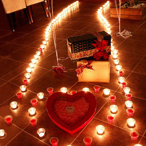 十一蜡烛玫瑰浪漫套餐包邮特价小蜡烛套餐爱心路引求婚表白生日