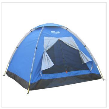 诺可文三人三季双开门带前遮阳周末风帐篷蓝色野露户外营帐篷A071