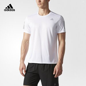 adidas 阿迪达斯 跑步 男子 跑步短袖T恤 白 BR2455短袖男