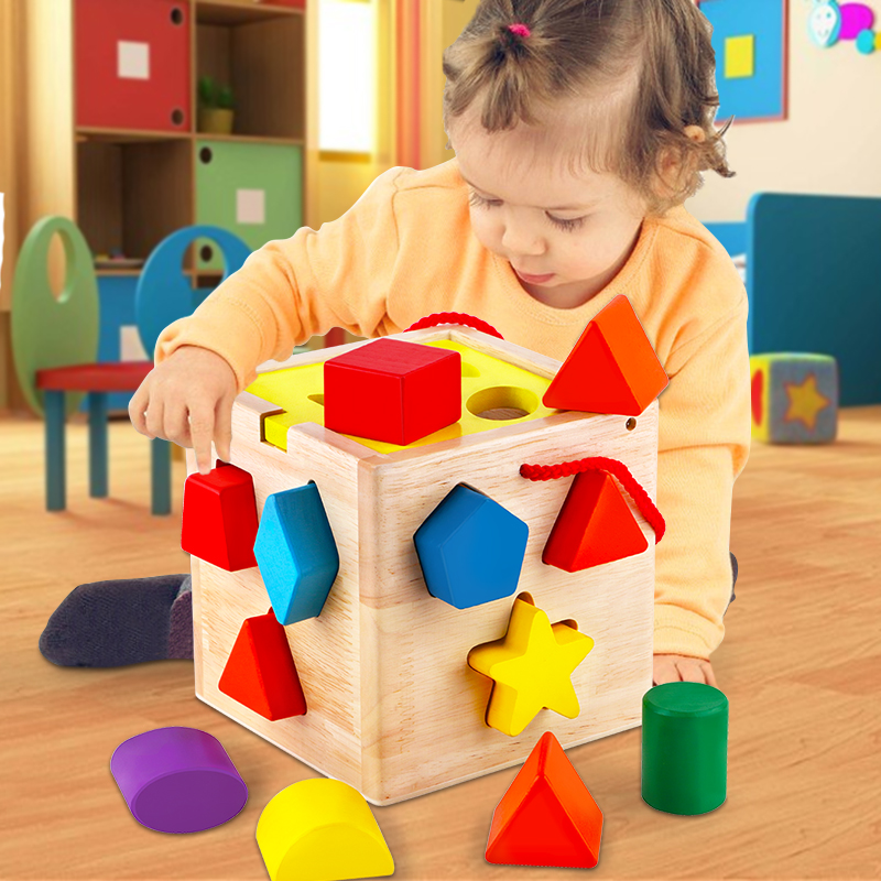 小孩积木玩具木制1-2周岁男孩6宝宝女孩3岁儿童4婴儿益智早教拼装
