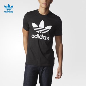 adidas 阿迪达斯 三叶草 男子 短袖T恤 黑 AJ8830短袖男