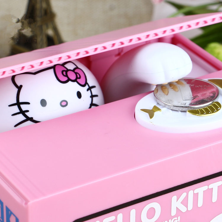 偷钱猫存钱罐储蓄箱创意可爱儿童成人韩国女孩男孩只进不出储钱盒