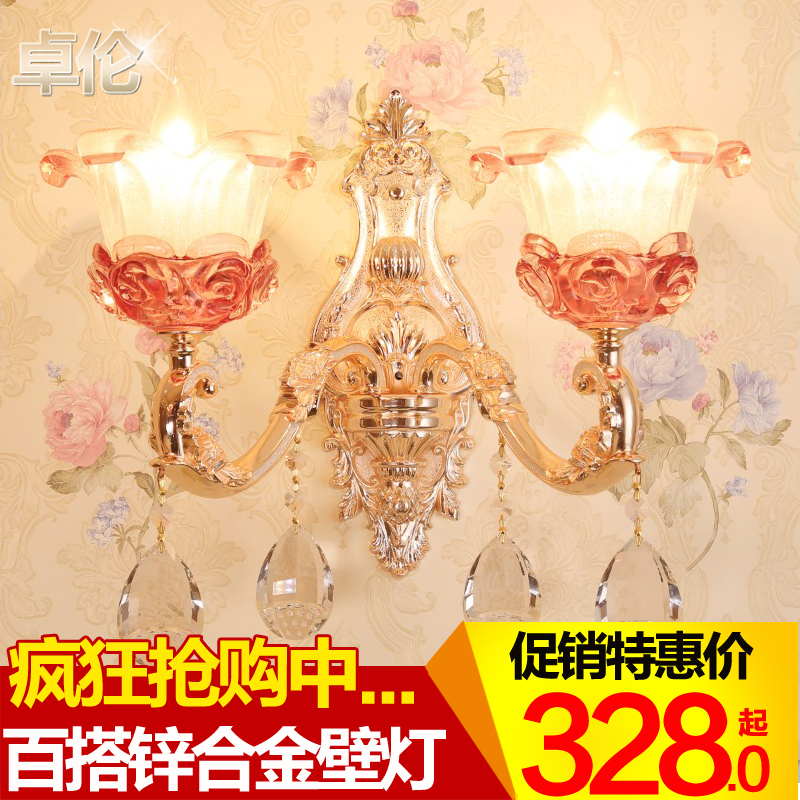 卓伦 热卖欧式水晶壁灯卧室床头灯创意壁灯双头墙壁灯客厅壁灯 ¥:247.00元 月销售0 卓伦 出口级K9水晶 双头壁灯 欧式水晶壁灯 床头灯 双头过道壁灯 ¥:127.00元 月销售0 卓伦 欧式壁灯 水晶壁灯 温馨创意卧室床头灯 走廊过道墙壁灯 ¥:185.00元 月销售0 卓伦 欧式锌合金水晶壁灯 客厅背景墙卧室床头灯过道蜡烛灯具 ¥:265.
