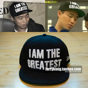 runningman 姜gary 同款 i am the greatest 字母棒球帽