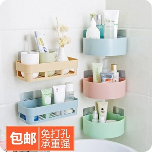 墙角挂件 span class=h>挂架/span>吸盘式挂墙卫生间储蓄架厨房三角