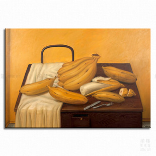 香蕉fernando botero 波特罗 装饰画 家居艺术拉美客厅书房酒吧