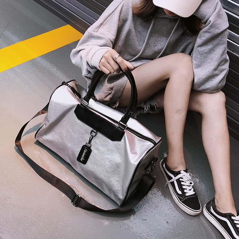 诗蕊短途旅行包女手提韩版旅游小行李袋大容量轻便运动男健身包潮