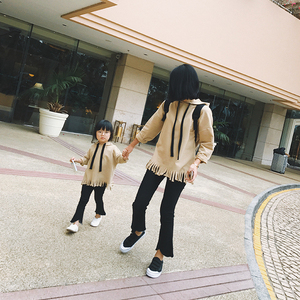奶油cream婴幼儿童男女童宝宝纯棉宽松卫衣连帽流苏T恤亲子装母女亲子装