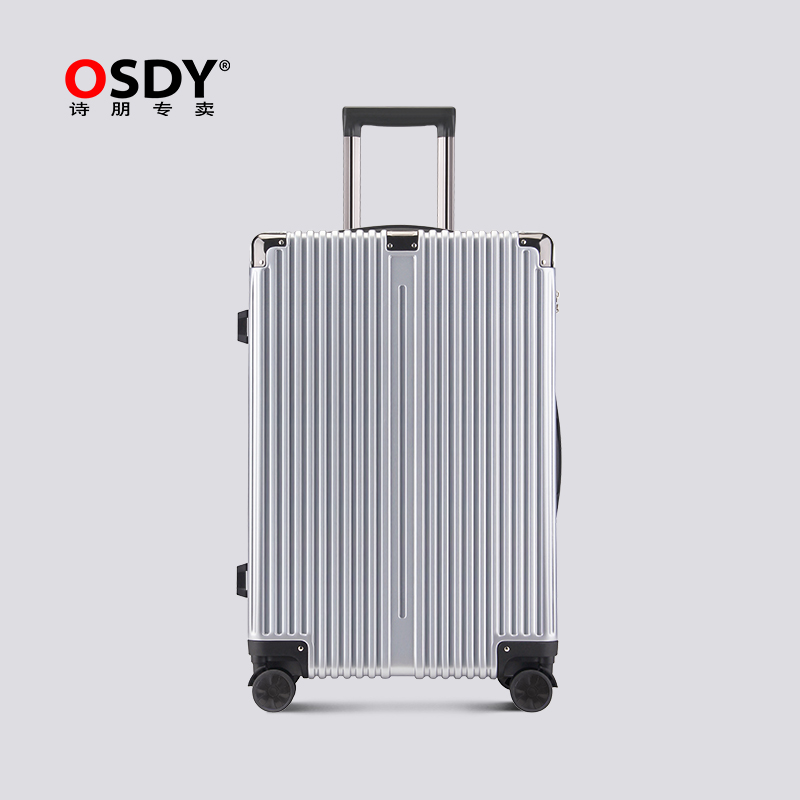 OSDY行李密码拉杆箱万向轮复古直角男女学生拉链旅行登机箱大容量