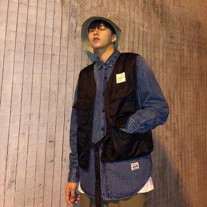 onemax秋上新/日常穿搭bi备潮男机能工装多口袋马甲日韩宽松外套