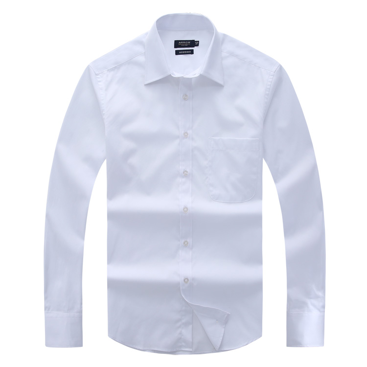 ARROW美国箭牌液氨整理纯棉免烫长袖衬衫 商务男士衬衣正装白衬衫