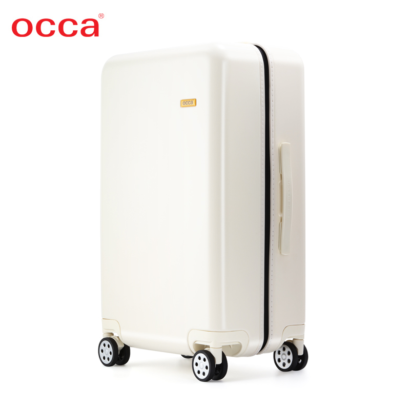 OCCA纯PC 轻盈时尚拉链箱 万向轮女拉杆箱旅行箱男个性优雅行李箱