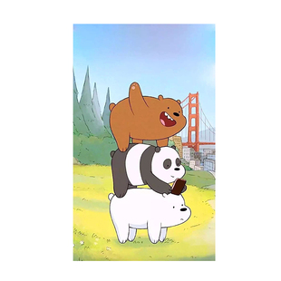 we bare bears咱们裸熊 卡通动画海报装饰画酒吧少女心照片墙