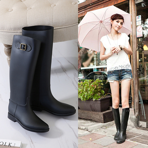 显瘦韩国高筒雨鞋女成人时尚水鞋长筒雨靴防滑胶鞋套鞋马靴水靴