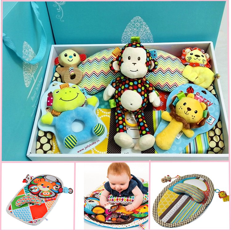 美国SOZZY婴儿益智音乐玩具游戏毯新生宝宝爬行床垫玩具礼盒套装