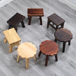 安居小 span class=h>凳子 /span>家用木制换鞋凳仿古小方凳实木儿童