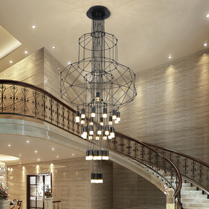 北欧楼梯吊灯 创意个性简约现代餐展厅长灯 别墅 span class=h>复式楼