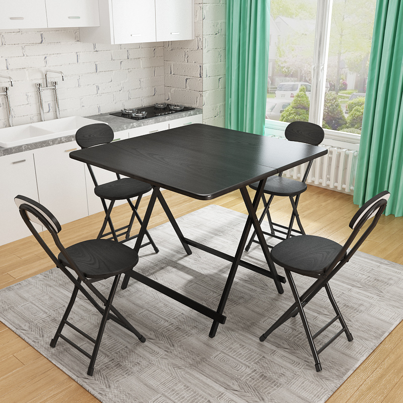 桌子折叠餐桌家用小方桌吃饭桌便携式摆摊桌户外折叠桌椅简易小桌