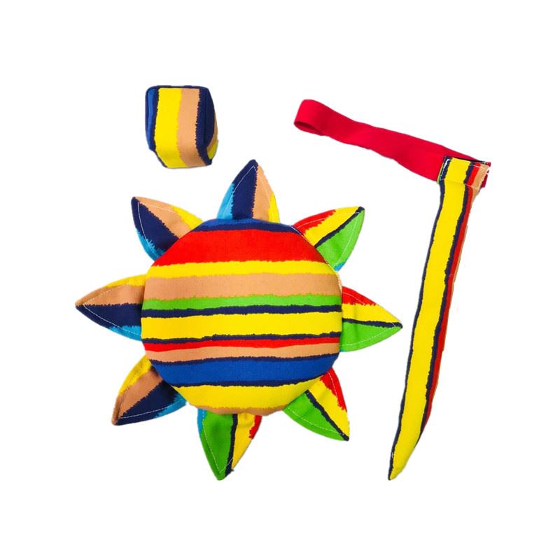 儿童布飞盘幼儿园小孩户外亲子活动手工制作沙包尾巴三件套软飞碟