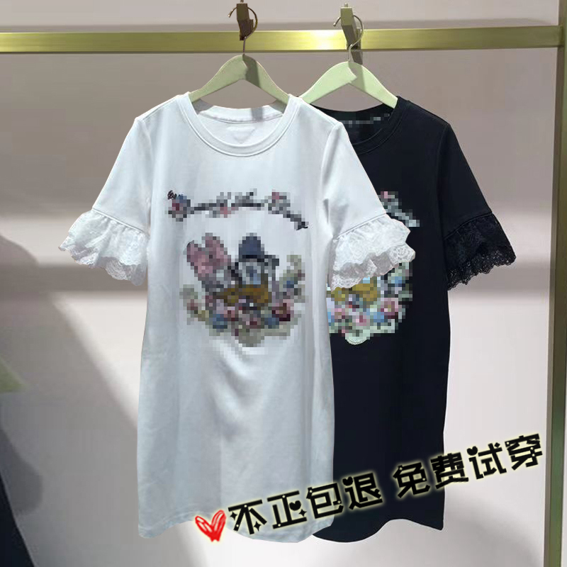 2019夏装新款唐老鸭迪士尼T恤连衣裙Plus five ya5+2ZN2080810