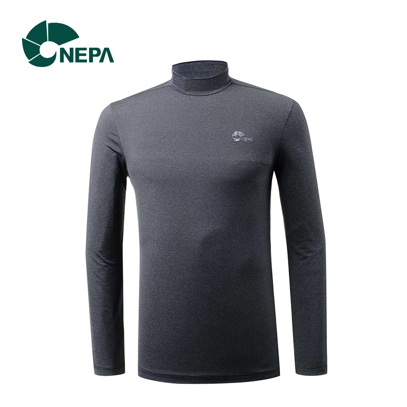 NEPA耐葩新品套头男士半高领保暖长袖弹力T恤7E75301