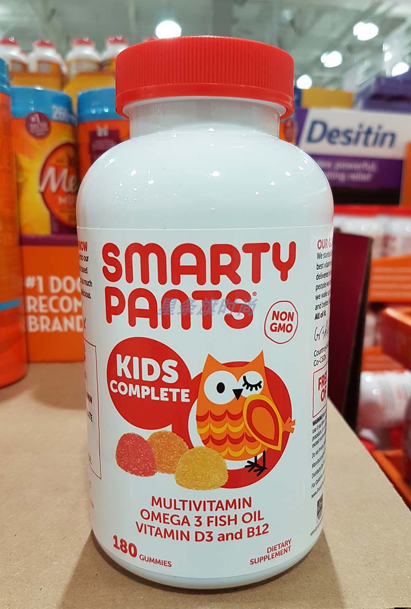 Smarty Pants儿童复合维生素软糖含omega3+VD+DHA 180粒