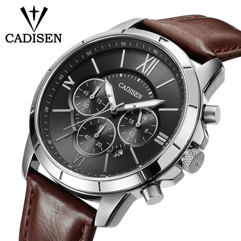 卡迪森CADISEN亚马逊新品手表 男士多功能带石英表9060