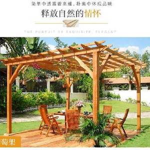 防腐木葡萄架庭院爬藤架花架子图片