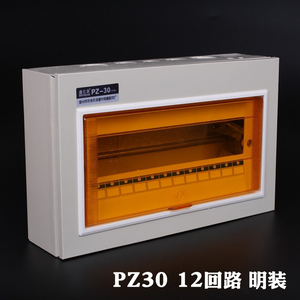 pz30明装铁体配电箱12回路回路箱十二路强电箱空开漏电箱铁壳明盒