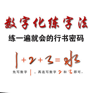 张神农数字化练字法成人行书字帖行楷练字板凹槽练字帖钢笔字贴