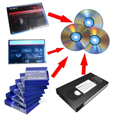老式大录像带VHS视频采集翻录修复转换电脑数字文件刻录光盘DVD