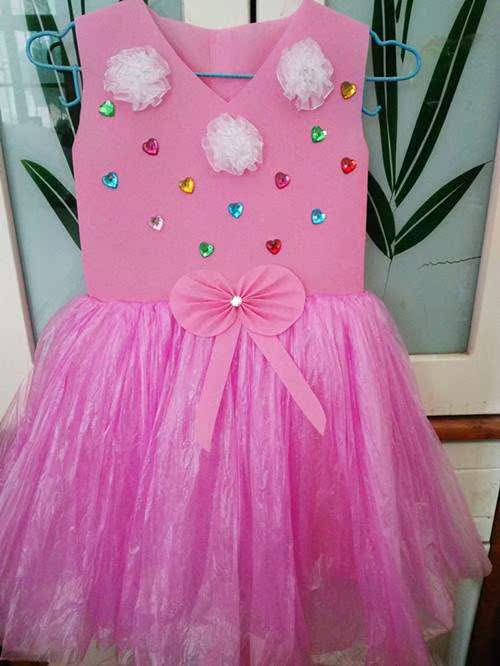 六一儿童节时尚环保时装秀演出服饰diy手工制作环保亲子装公主裙