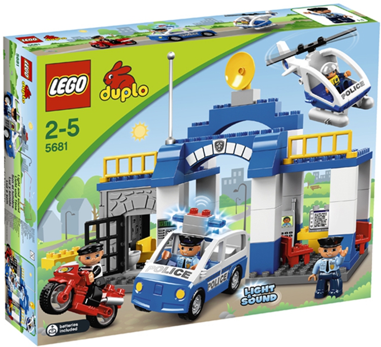 正品乐高 lego duplo 5681 得宝大颗粒 经典警察局 绝版积木玩具