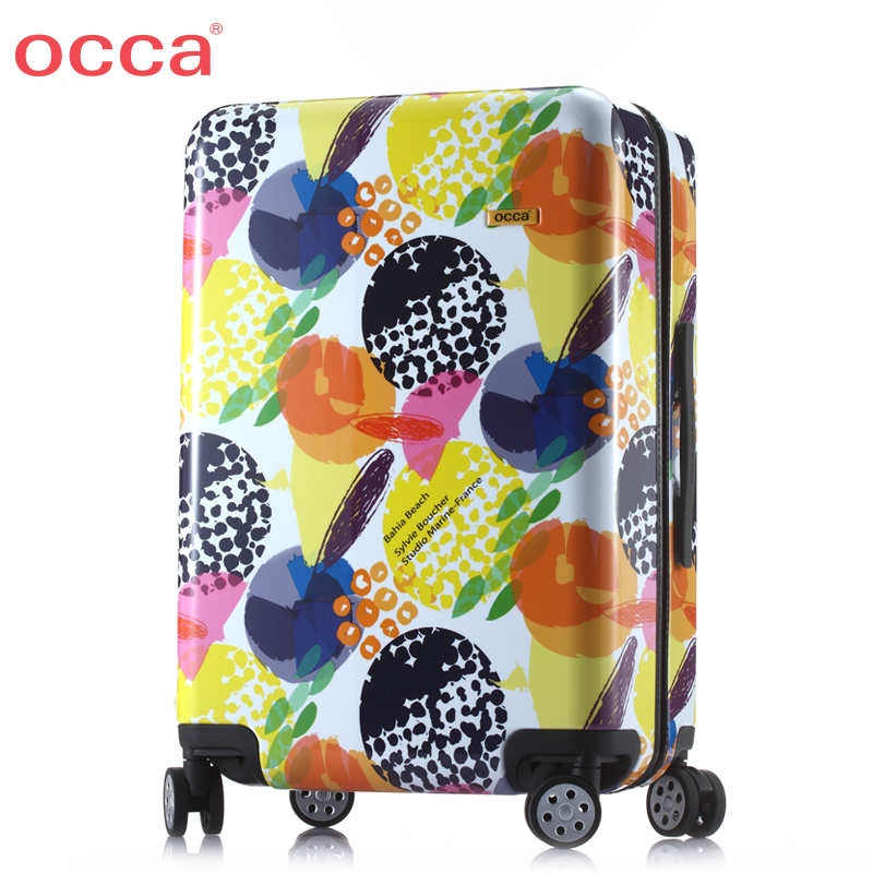occa design印花拉杆箱女抽象行李箱24男旅行箱20寸万向轮登机箱