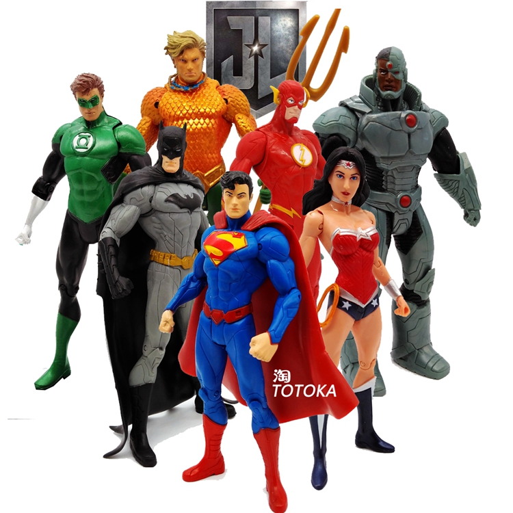 正义联盟绿灯侠神奇女侠蝙蝠侠超人闪电侠电影人偶手办模型玩具DC