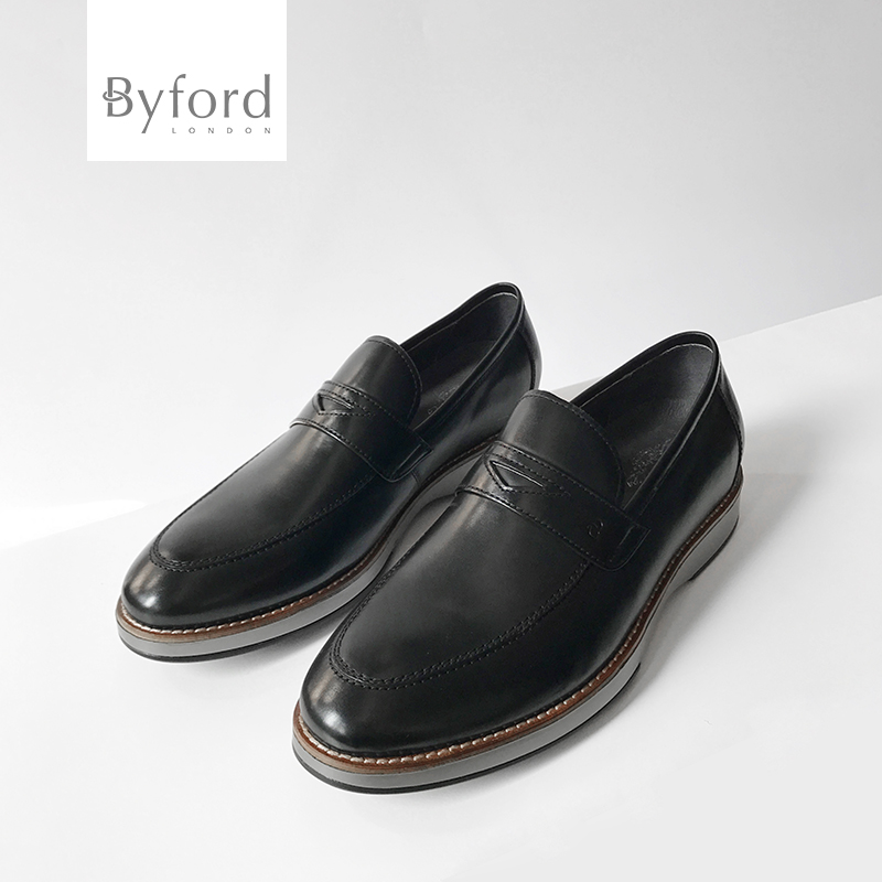 【17号的下午】英国Byford男鞋 英伦套脚乐福鞋商务休闲鞋BF161