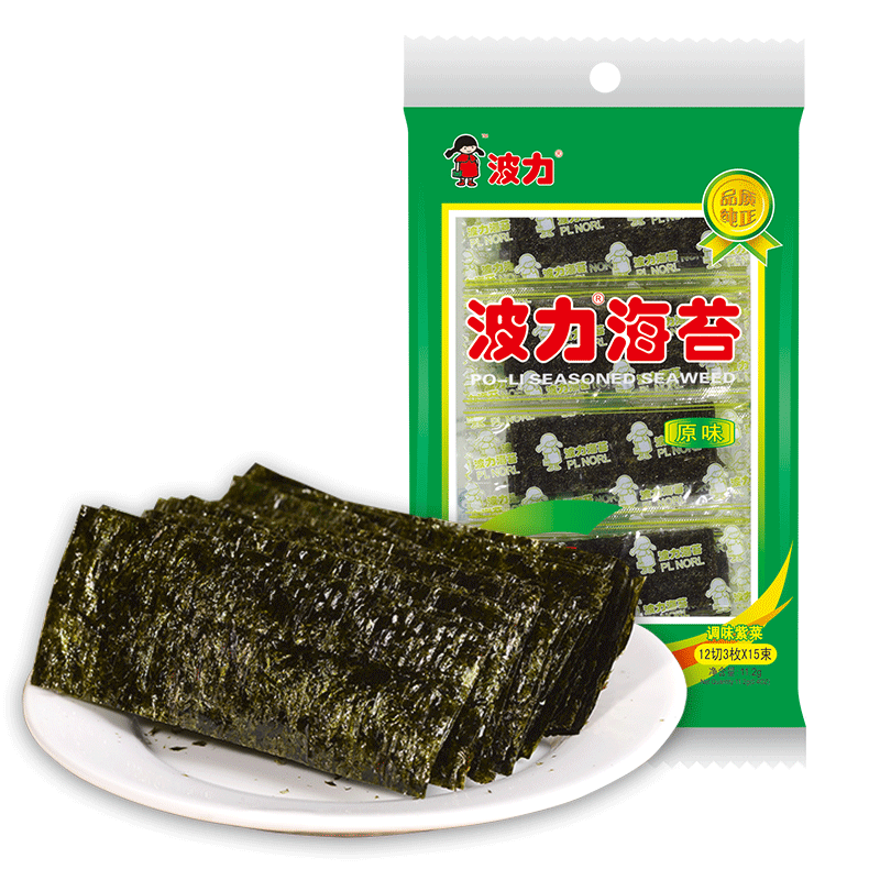 【天猫超市】波力海苔-原味11.2g 海苔即食 海苔寿司专用紫菜零食