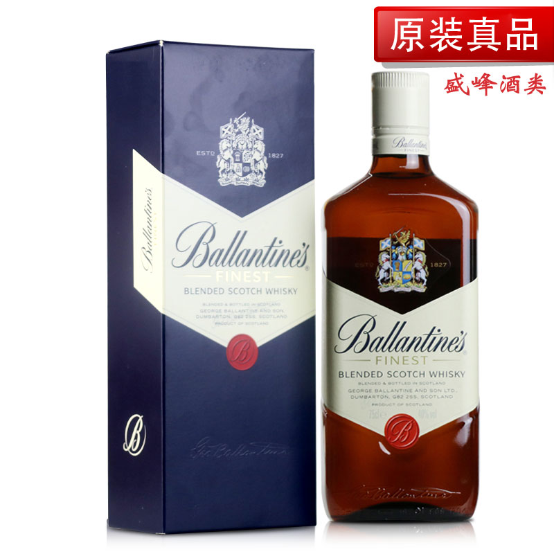 洋酒 百龄坛特醇苏格兰威士忌 BALLANTINE’S 英国原装进口 750ml