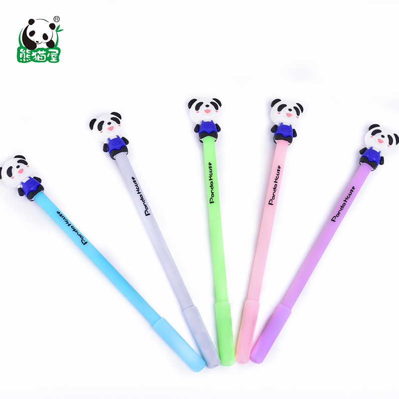 熊猫屋嘟嘟糖果笔动漫周边可爱写字笔熊猫头可取下来颜色随机发货